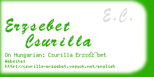 erzsebet csurilla business card